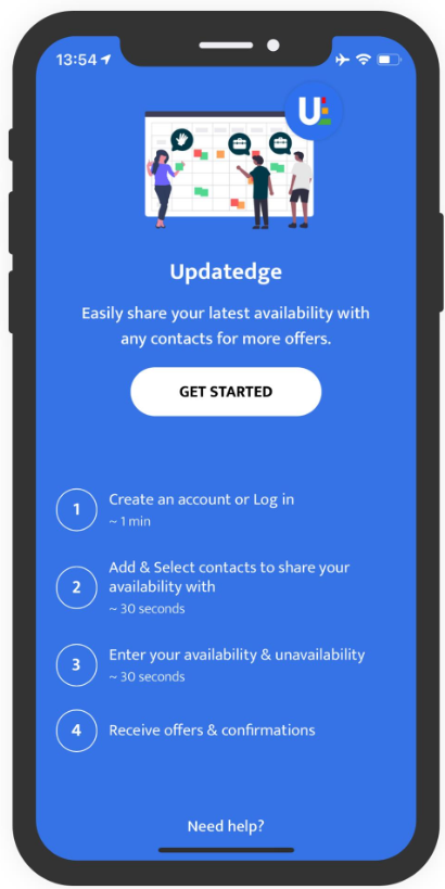 Get Started Updatedge Mobile App Get Started