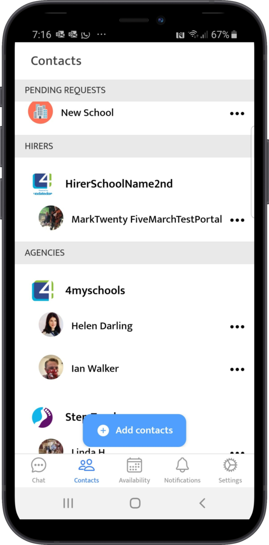 Updatedge add new contacts Updatedge mobile app add your contacts