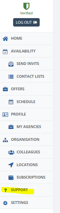Portal Support Tab Portal Support Tab