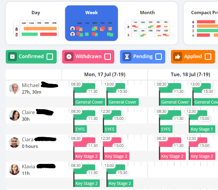 Updatedge Assignment Schedule for Agencies